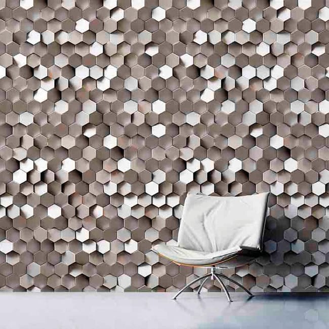 Pannello Decorativo 3d Esagoni 159 X 280 Cm Leroy Merlin