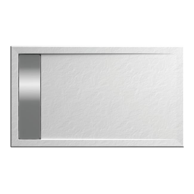 Piatto Doccia Acrilico Rinforzato Fibra Di Vetro Bali Stone 140 X 80 Cm Bianco Con Superficie Effetto Ardesia Leroy Merlin Leroy Merlin Piatti Doccia Rettangolari