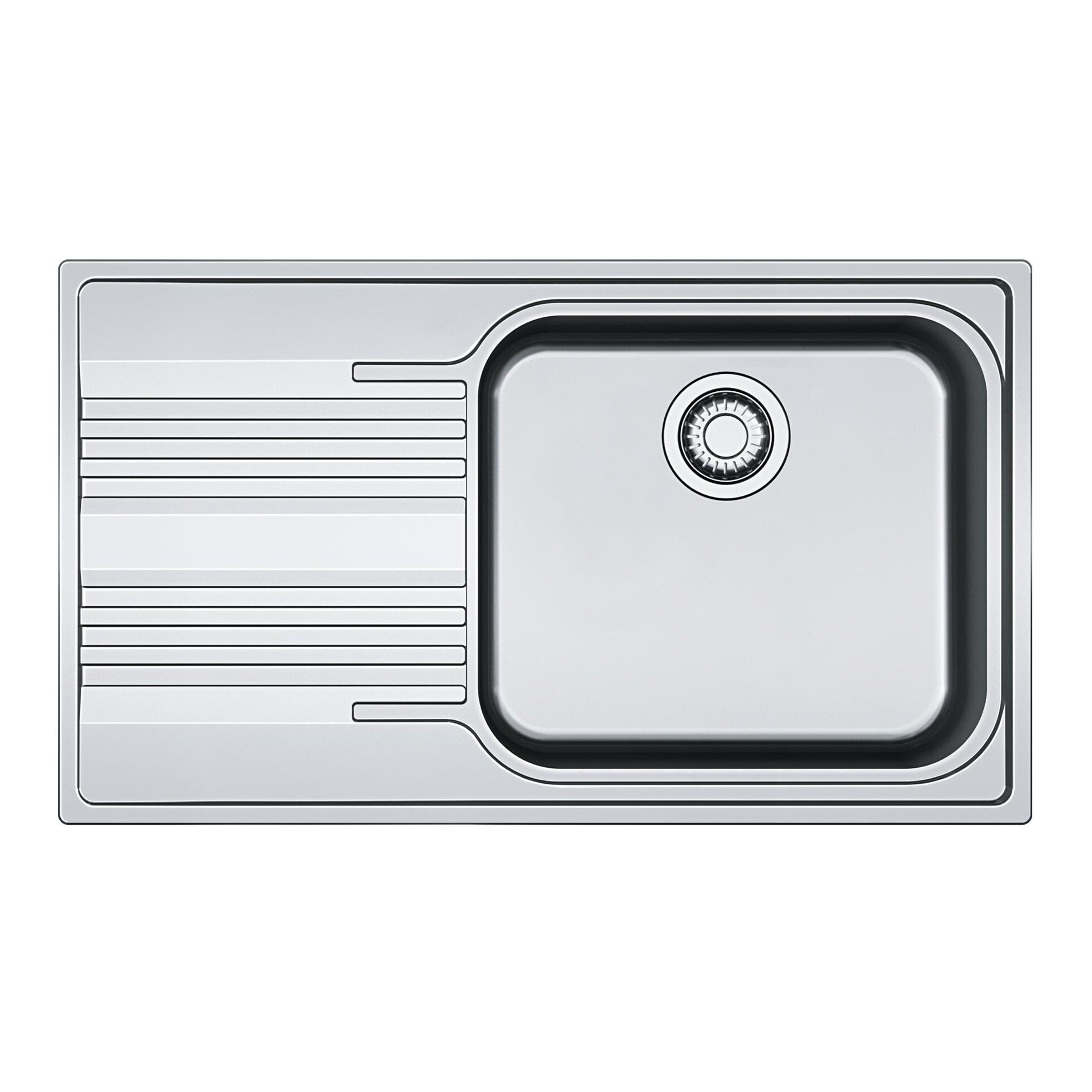 Lavello a incasso FRANKE Smart 86 x 50 cm Ø 35 cm 1 vasca con gocciolatoio