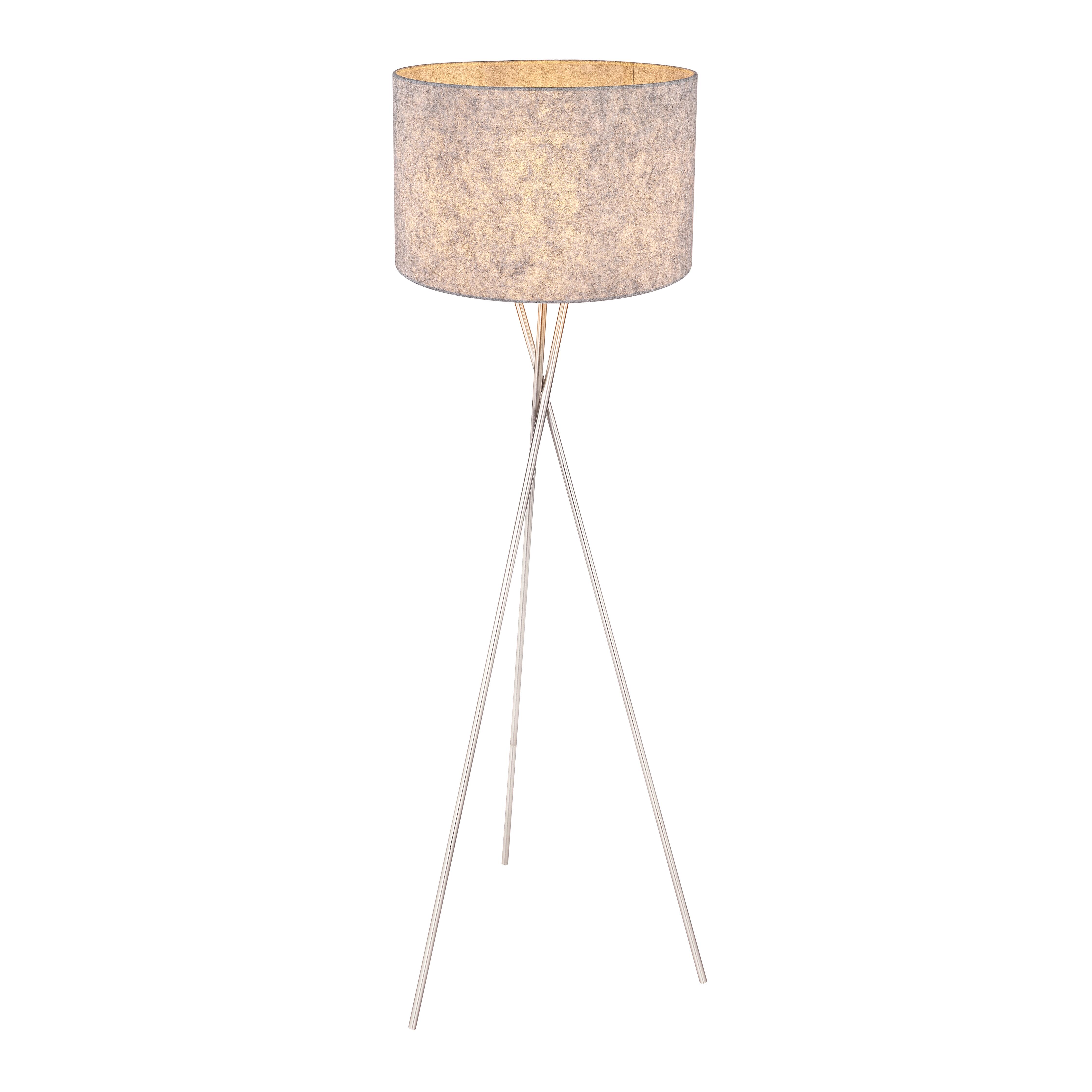 Lampada Da Terra EDISHINE Con Treppiede Metallo E Paralume Lino - Dimmerabile, Telecomando, Lampadina Inclusa - Foto 11