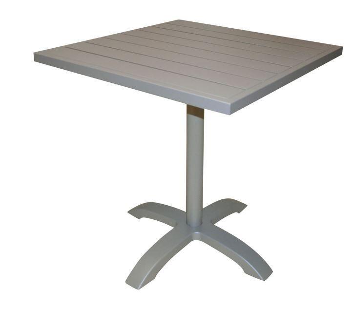 Tavolo da giardino quadrato con piano in legno L 70 x L 70 cm