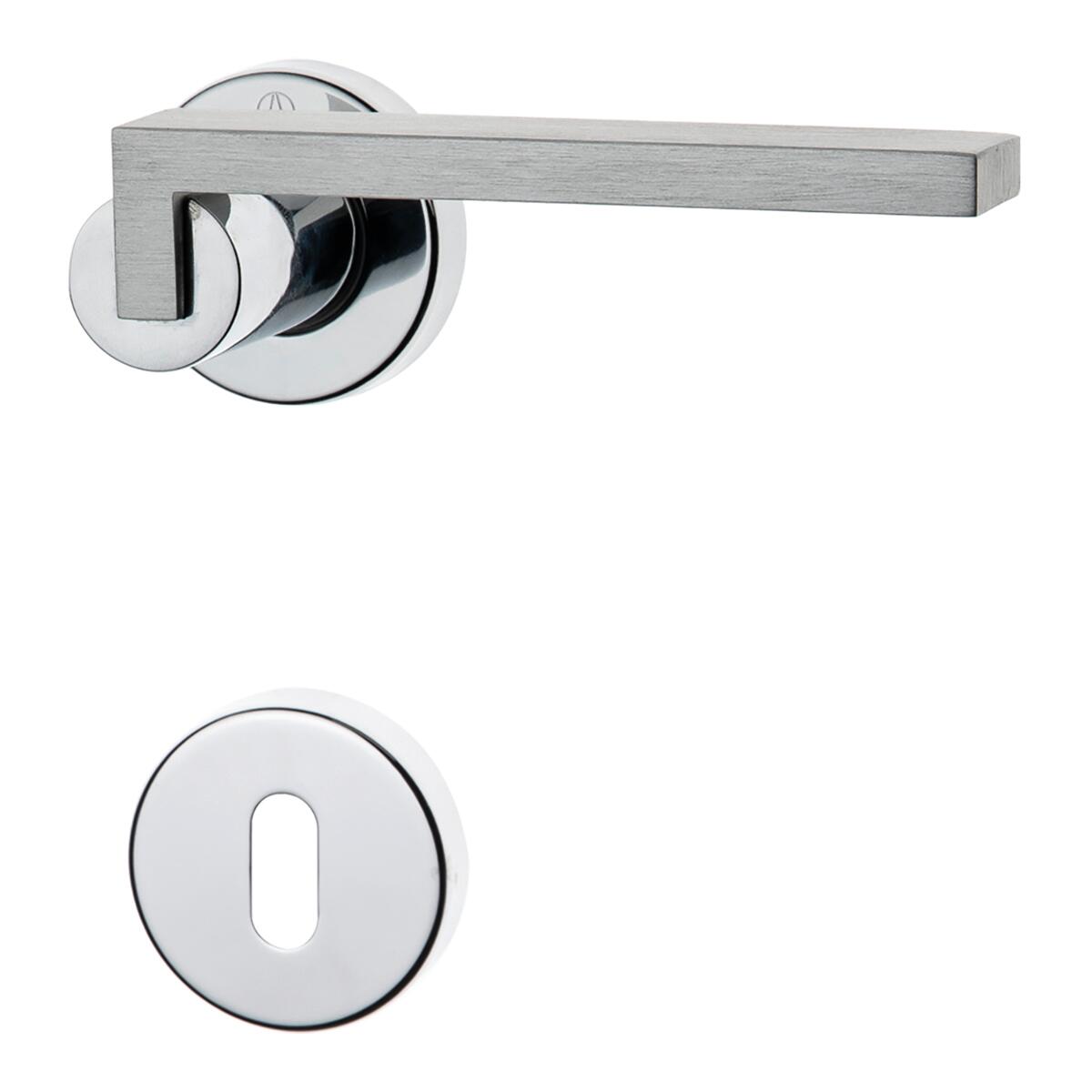 Maniglia A Rosetta Sendoa In Alluminio Nero - Per Porte Interne Ed Esterne