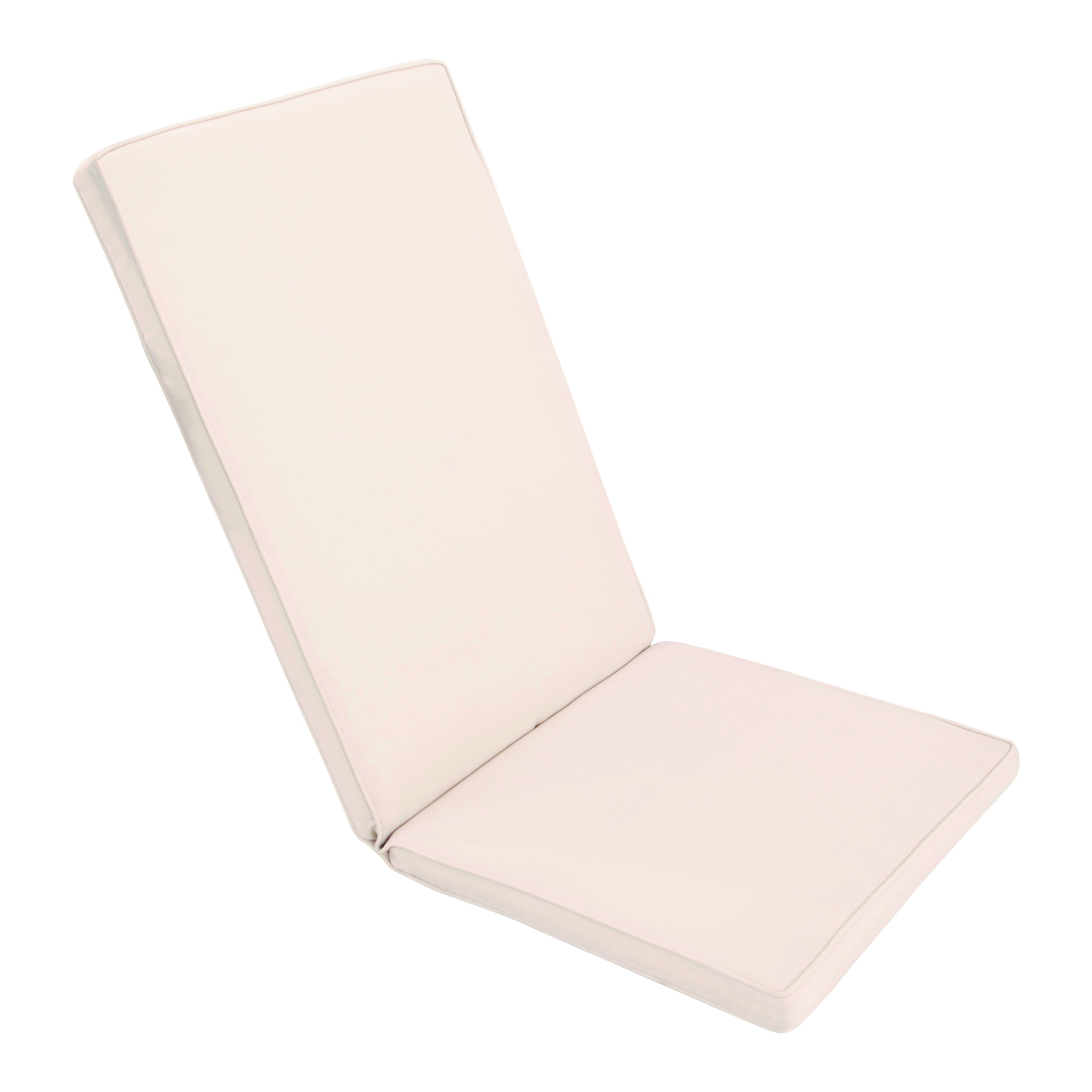 Ambientehome Cuscino Per Sdraio Grigio 195x49x10 Cm – Imbottito In Schiuma, Con Cinghie Di Fissaggio, Resistente Ai Raggi UV