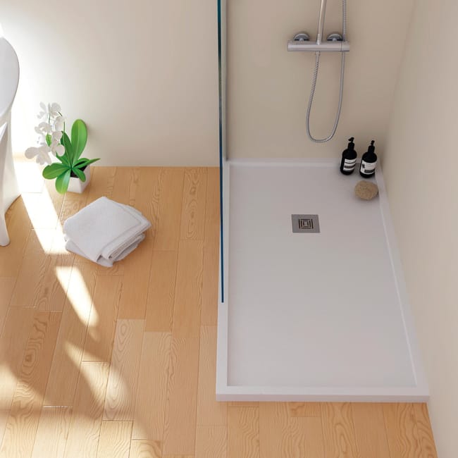 Piatto Doccia Resina Logic Bordo 100 X 140 Cm Bianco Leroy Merlin Leroy Merlin Piatti Doccia Rettangolari