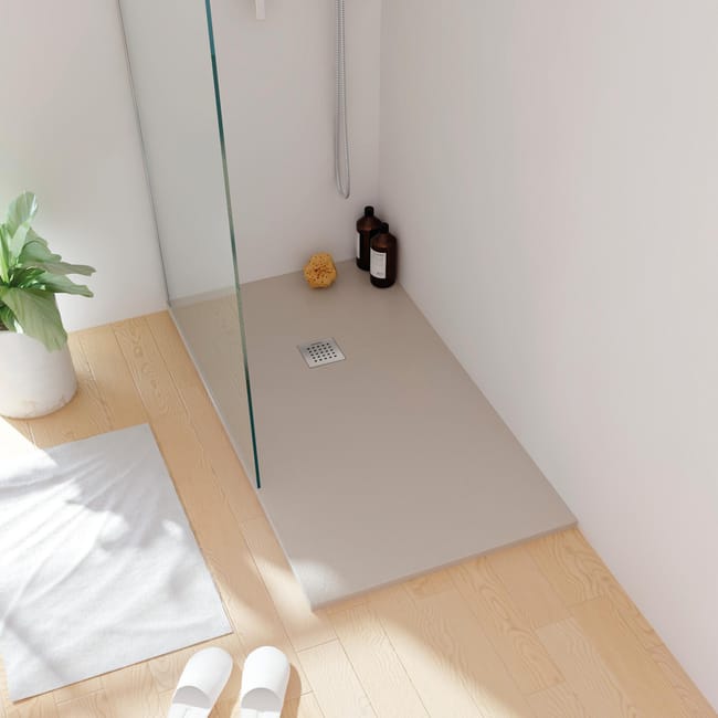 Piatto Doccia Resina Sintetica E Polvere Di Marmo Strato 70 X 120 Cm Sand Leroy Merlin Leroy Merlin Piatti Doccia Rettangolari