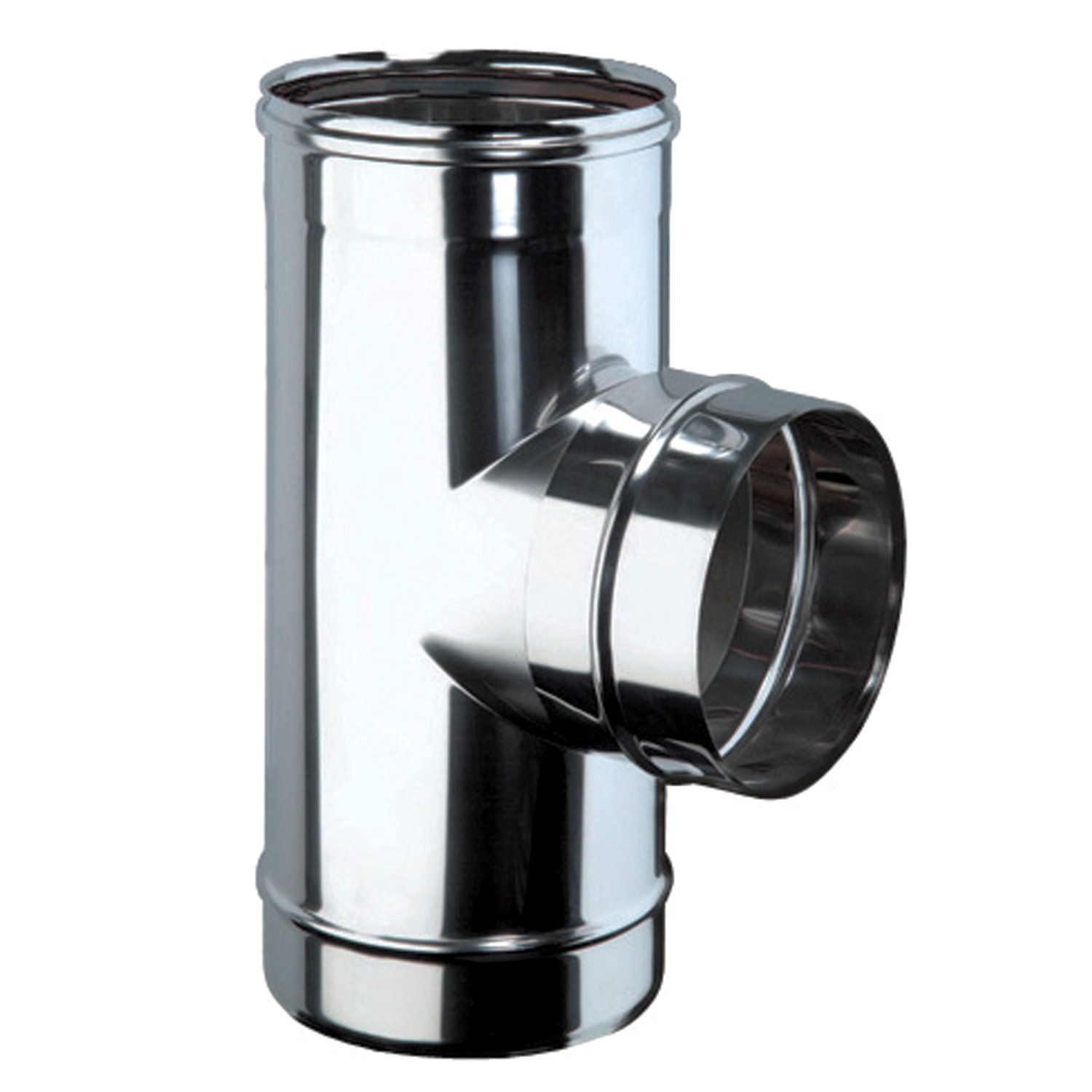 Raccordo a t T90 in inox 316l (elevata resistenza in condizioni climatiche estreme) Ø 130 mm