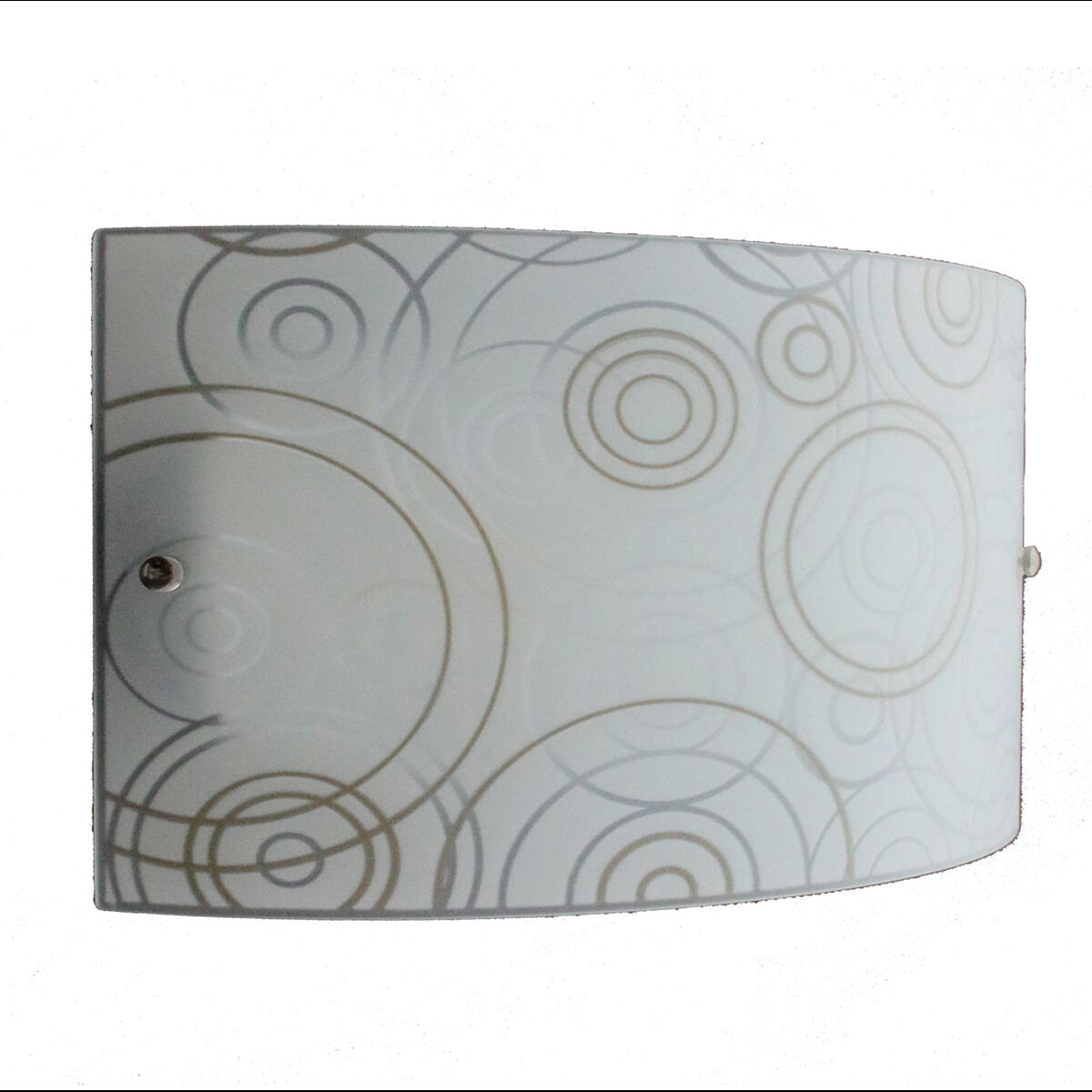 Applique Compasso bianco e marrone, in vetro,