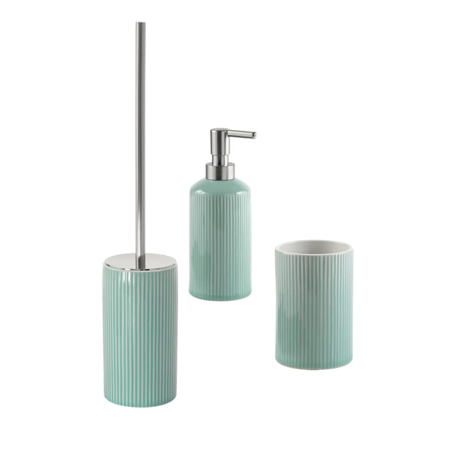 Set Di Accessori Per Bagno Sabina Acquamarina In Ceramica 3 Pezzi Leroy Merlin Pezzi Per Il Bagno