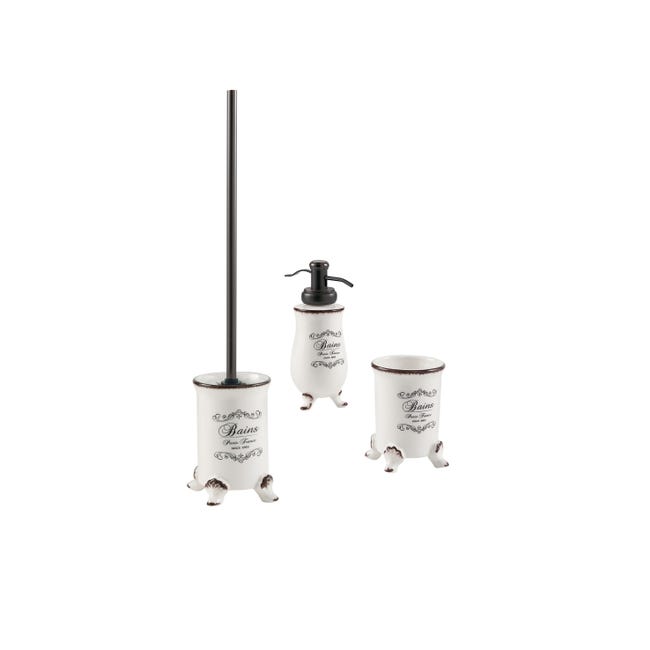 Set Di Accessori Per Bagno Amelie Bianco In Ceramica 3 Pezzi Leroy Merlin Set Accessori Bagno Leroy Merlin