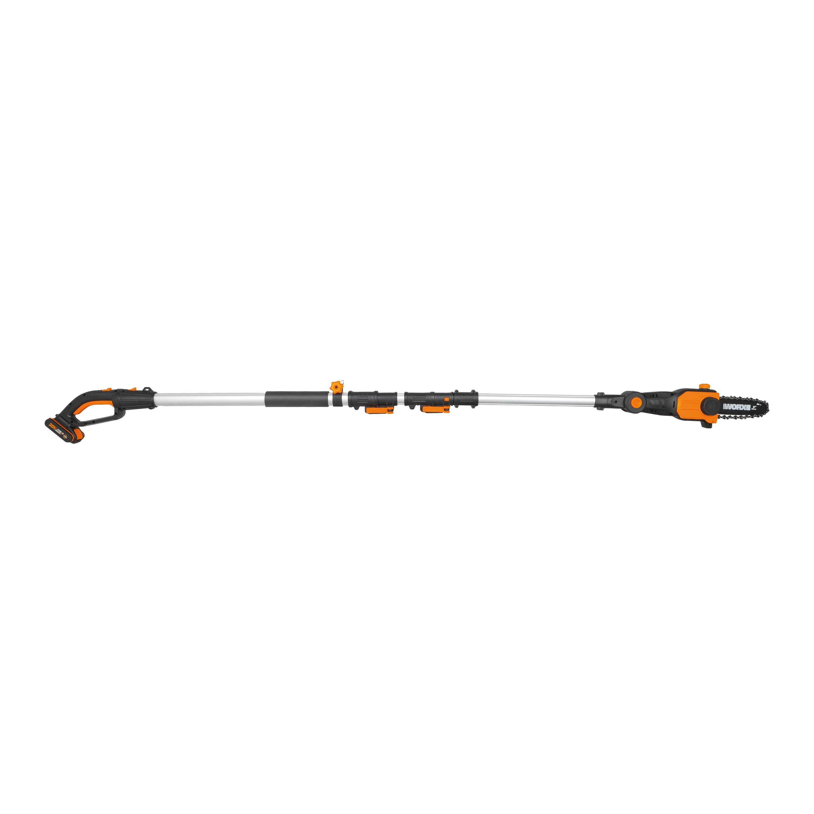 WORX WG349E 20Volt 2.0Ah Li-ion Tek Akülü 20CM Profesyonel Teleskobik Saplı Açı Ayarlı Zincirli