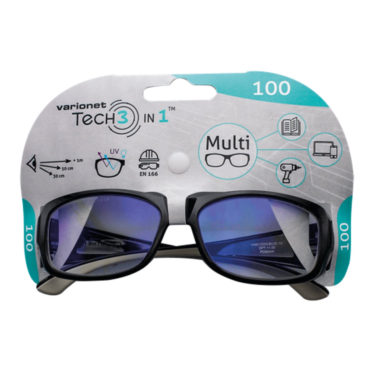 Occhiale di protezione graduato nero VARIONET Tech 3 in 1 | Leroy Merlin