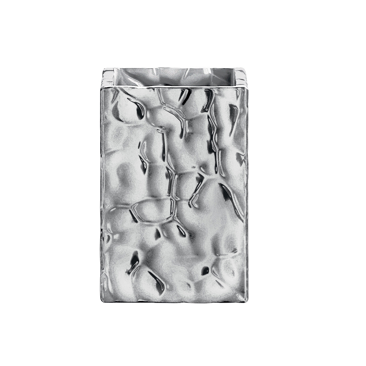 Porta spazzolini in ceramica argento - 1