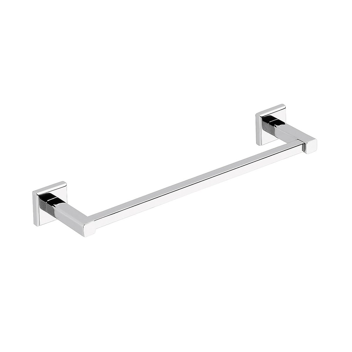 Porta salviette fisso a muro 1 barra argento L 35 cm