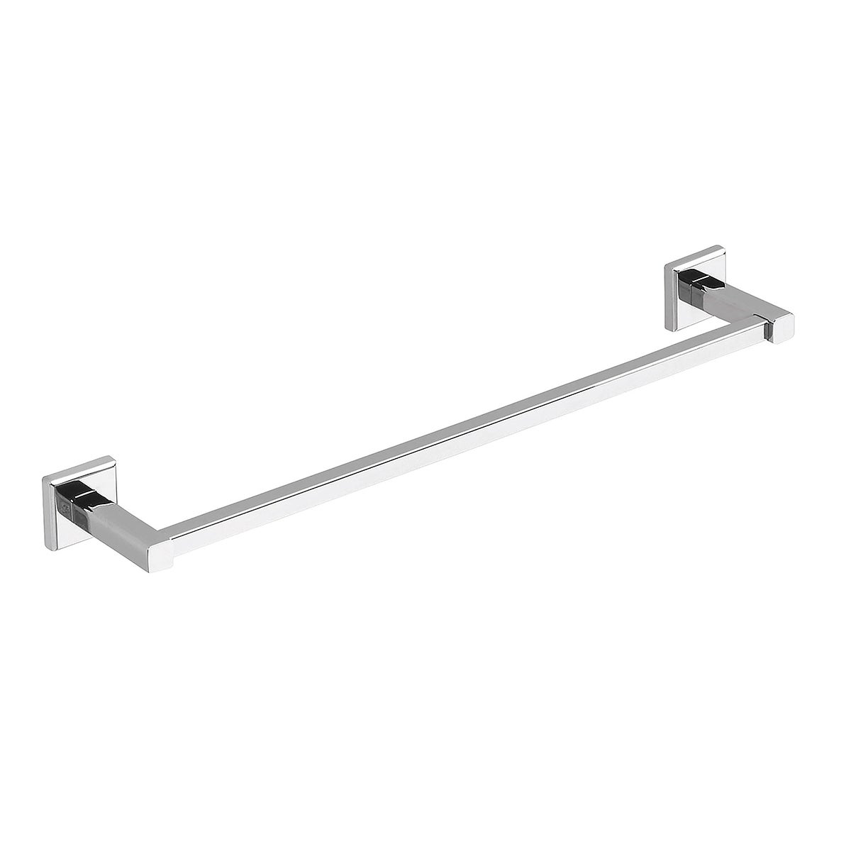 Porta salviette fisso a muro 1 barra argento L 45 cm