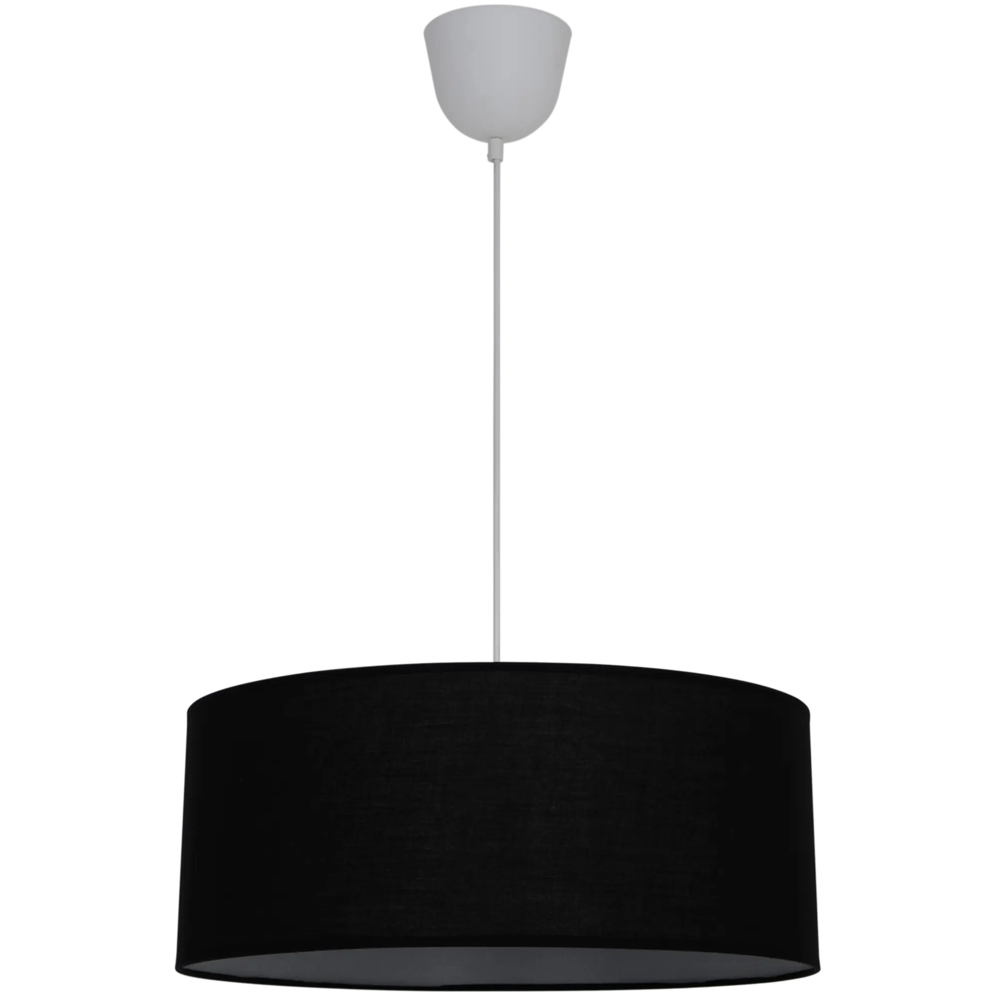 Lampadario Moderno Sitia nero in cotone, D. 48 cm, L. 19 cm, 3 luci, INSPIRE - 6