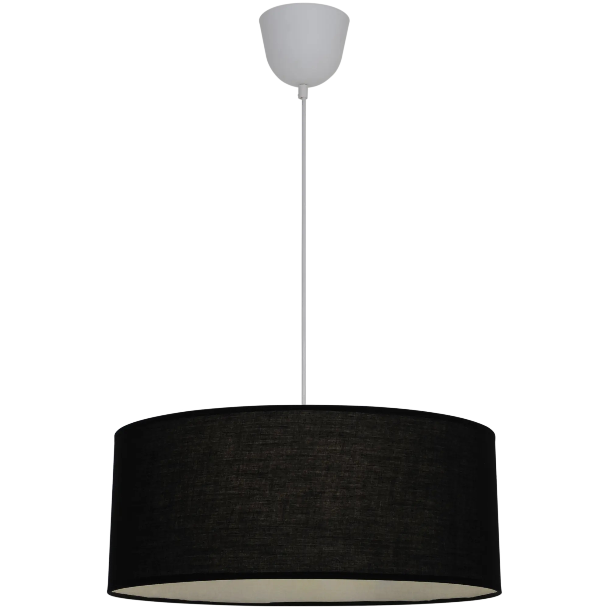 Lampadario Moderno Sitia nero in cotone, D. 48 cm, L. 19 cm, 3 luci, INSPIRE - 5