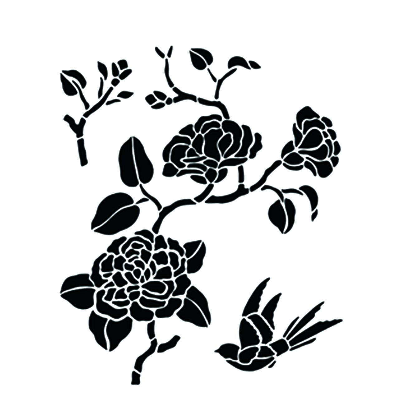 Stencil tema frutti e fiori 35 x 40 cm