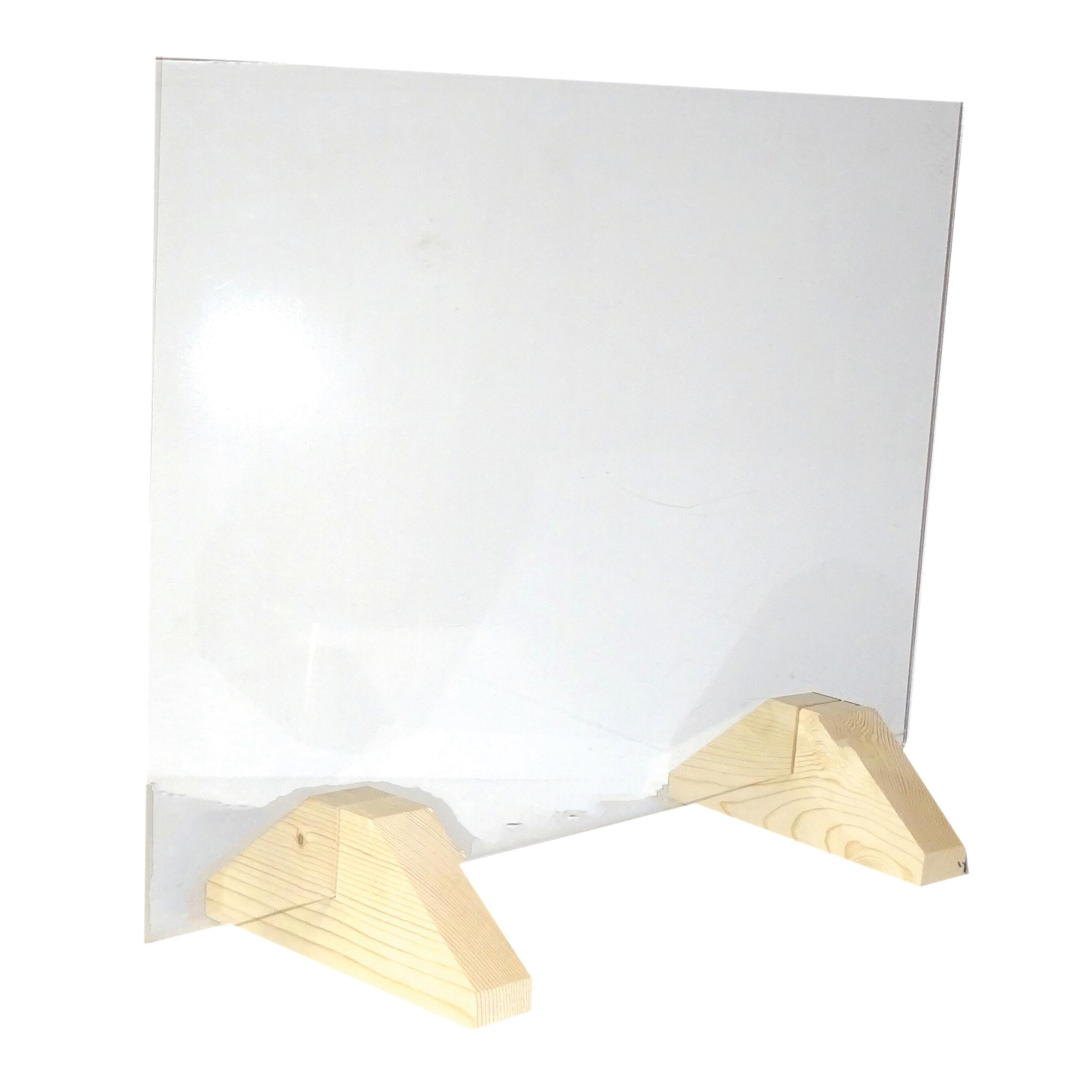 Schermo di protezione vetro trasparente 80 cm x 56 cm, Sp 5 mm - 1