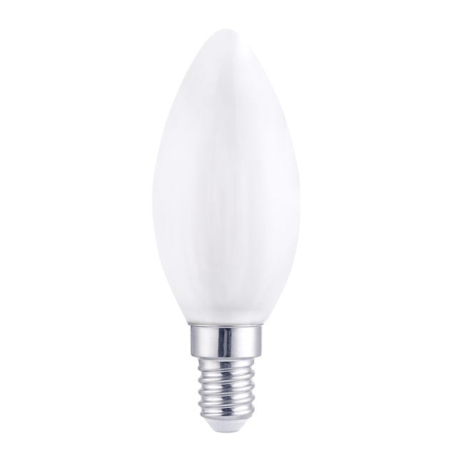 Lampadina LED filamento, E14, Oliva, Opaco, Luce naturale, 6W=806LM (equiv 60 W), 360° , LEXMAN - 1