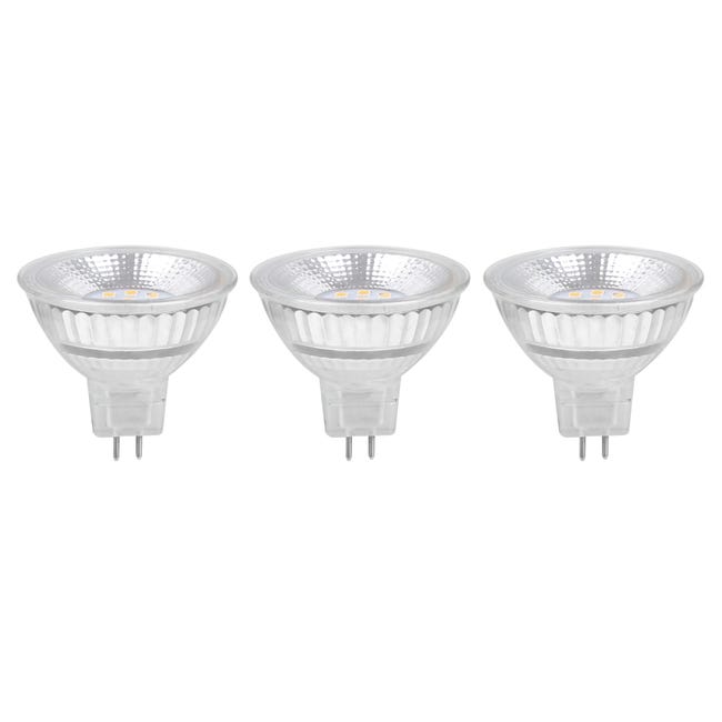 Set di 3 lampadine LED, GU5.3, Faretto, Trasparente, Luce naturale, 5W=450LM (equiv 50 W), 100° , LEXMAN - 1