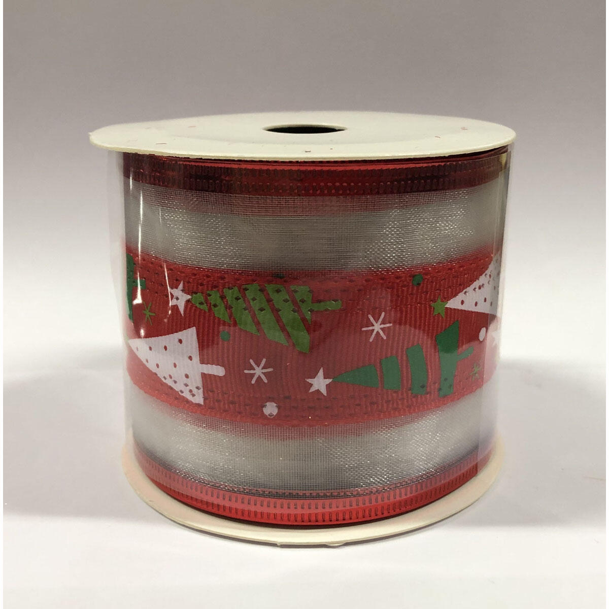 Decorazione per albero di natale in tessuto rosso biancoL 6 cm