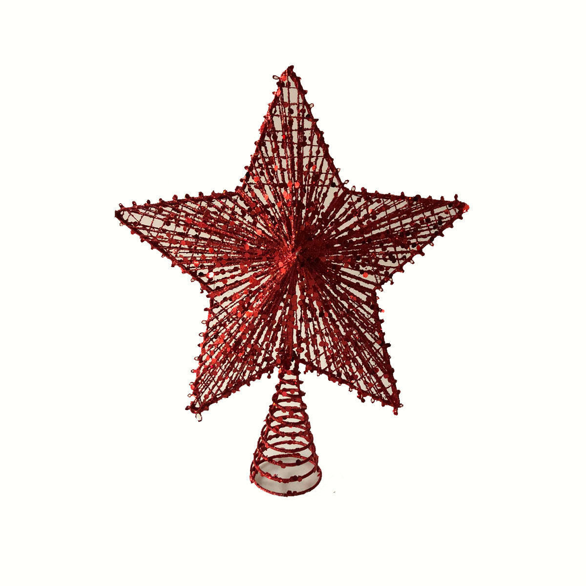 Puntale per albero di natale rossoin metallo