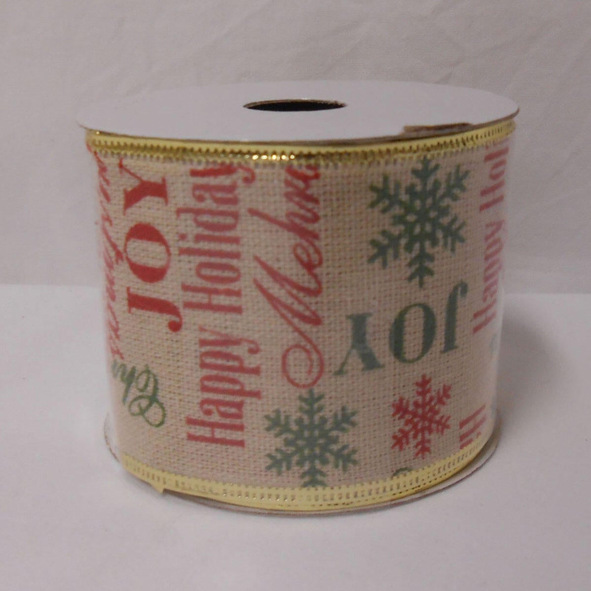 Decorazione per albero di natale in tessuto bianco verde rossoL 6.3 cm