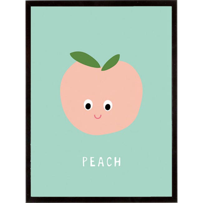 Stampa incorniciata Fruity Friends – Peach 32x42 cm - 1