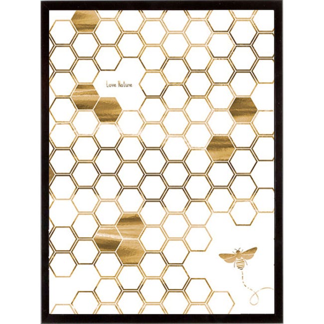 Stampa incorniciata Honeycomb Love 32x42 cm - 1
