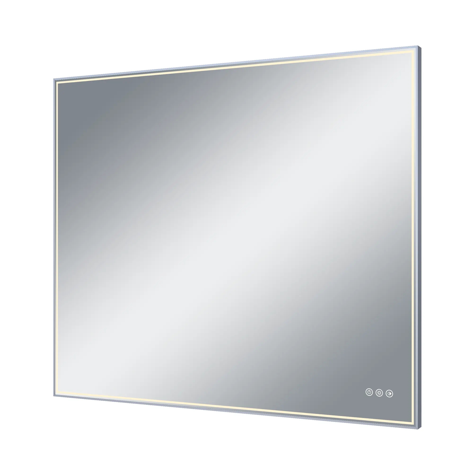 Specchio con illuminazione integrata bagno rettangolare L 105 x H 90 cm SENSEA - 5