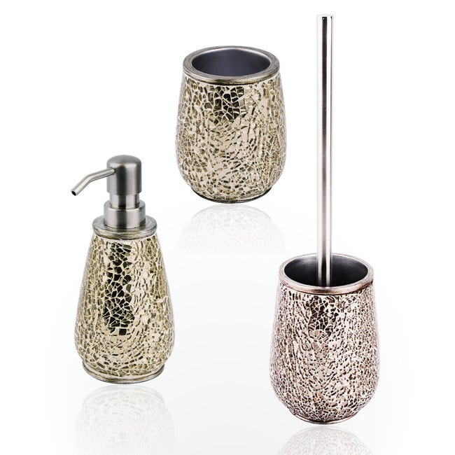 Set Di Accessori Per Bagno Glam Oro In Ceramica 3 Pezzi Leroy Merlin Leroy Merlin Piantane Bagno