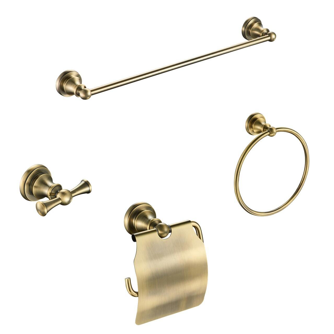 Set accessori di fissaggio giallo / dorato lucido in ottone