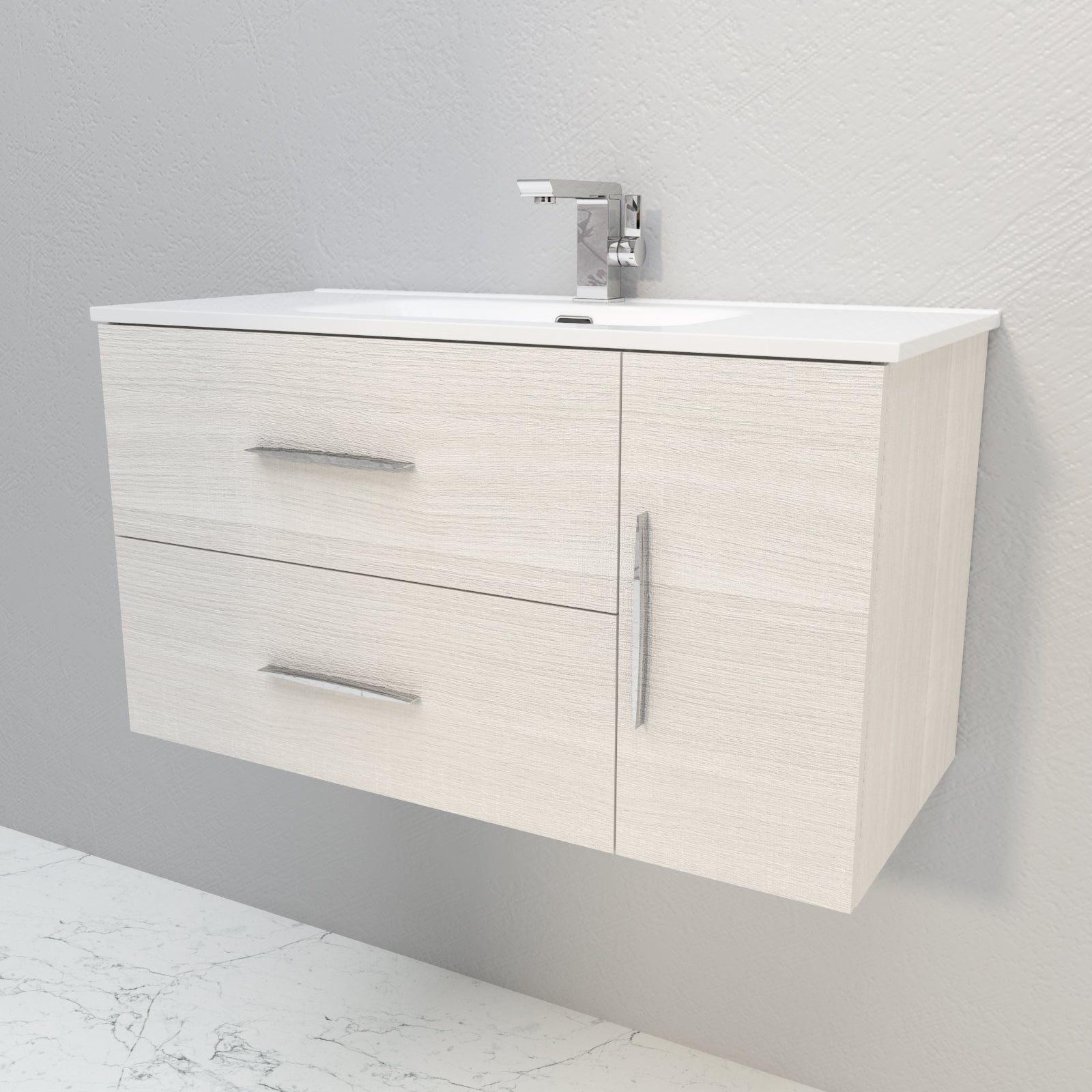 Mobile bagno Master bianco rock L 100 cm