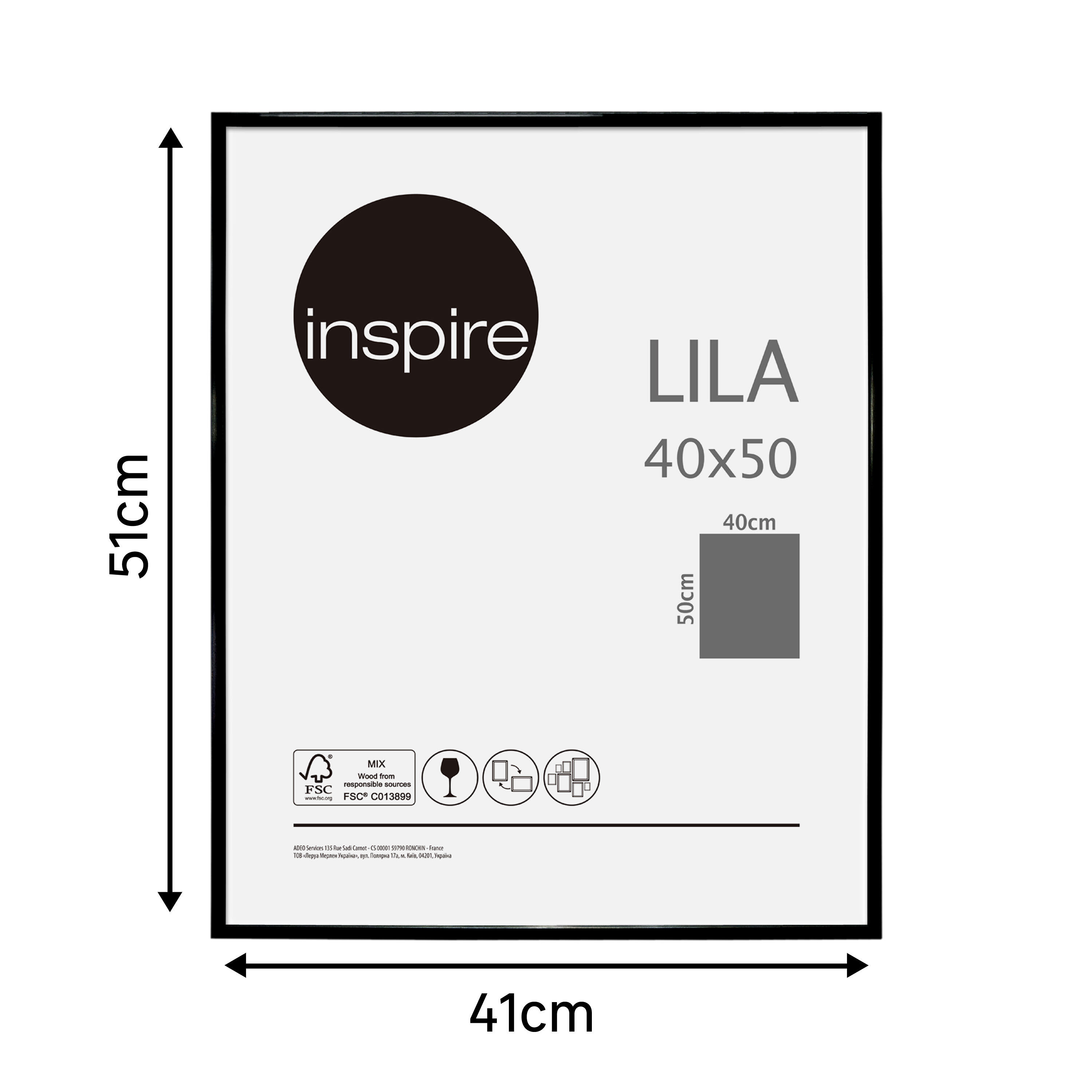 Cornice INSPIRE Lila nero per foto da 40x50 cm - 11