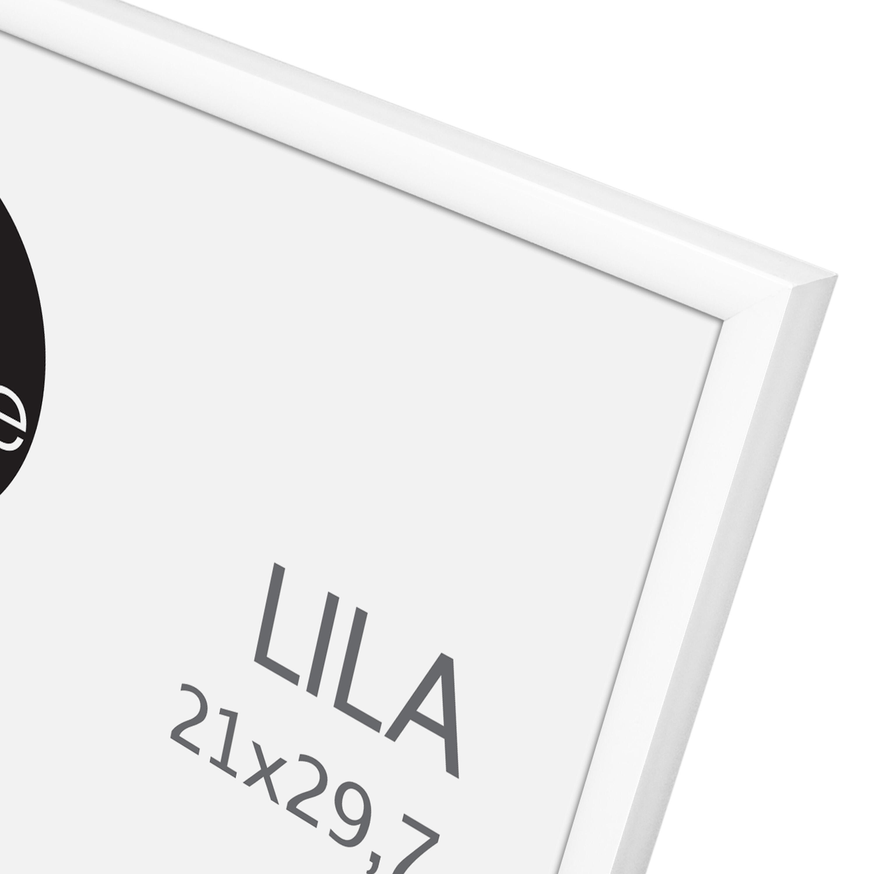 Cornice INSPIRE Lila bianco per foto da 21x29.7(A4) cm - 4
