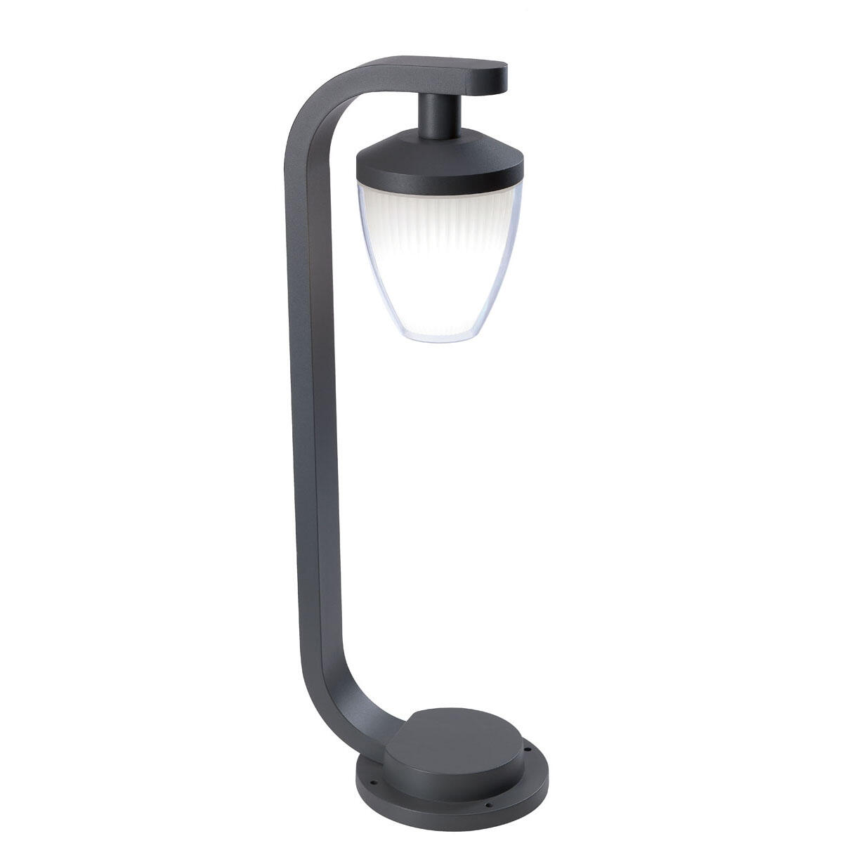 Lampioncino Ficus H60 cm in alluminio, grigio, E27 1x MAX 40W IP54