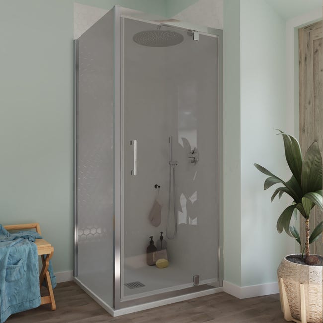 Box Doccia Angolare Con Porta A Battente E Lato Fisso Quadrato Bilbao 80 X 80 Cm H 190 Cm In Vetro Temprato Spessore 6 Mm Fume Cromato Leroy Merlin Box Doccia Angolari Leroy Merlin