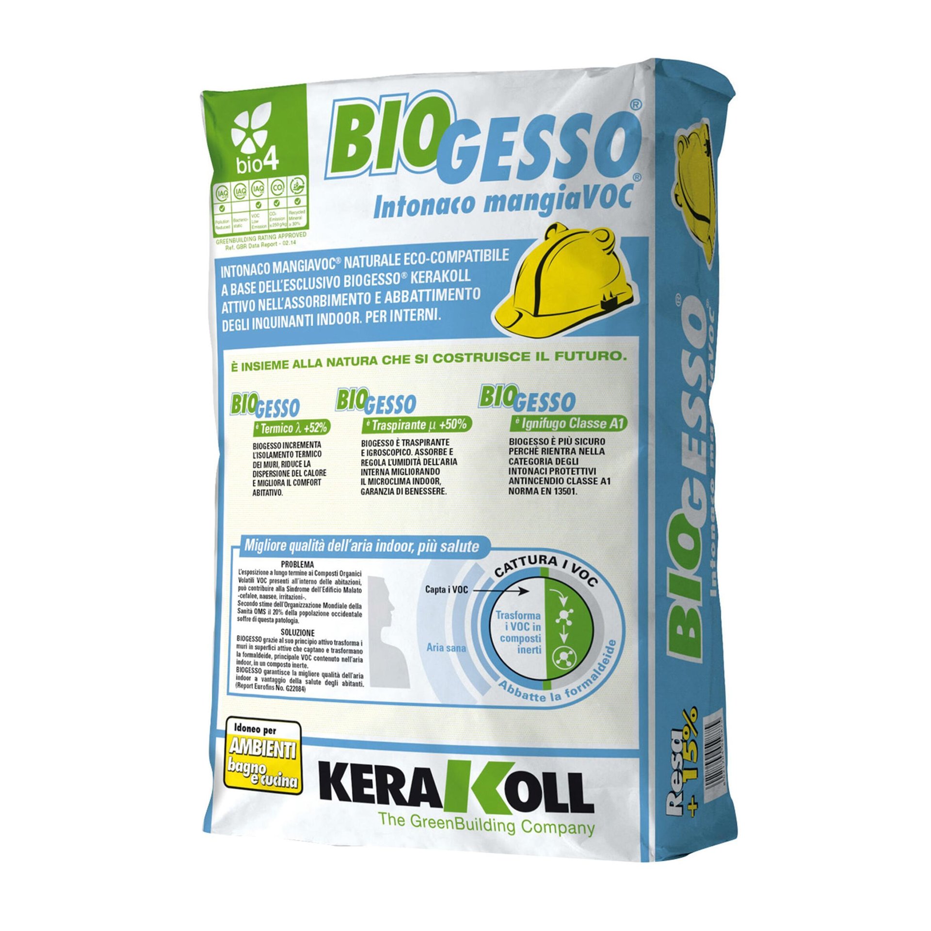 Intonaco KERAKOLL Biogesso intonaco 25 kg