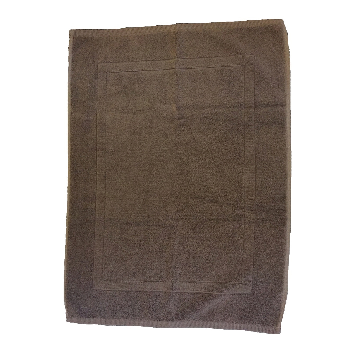 Tappeto bagno rettangolare Eponge in cotone marrone 80 x 50 cm - 1
