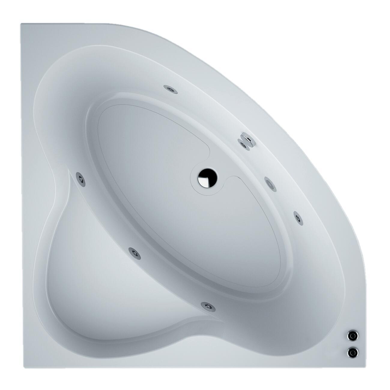 Vasca idromassaggio angolare Nacar Confort bianco 140 x 140 cm 6 bocchette SANYCCES