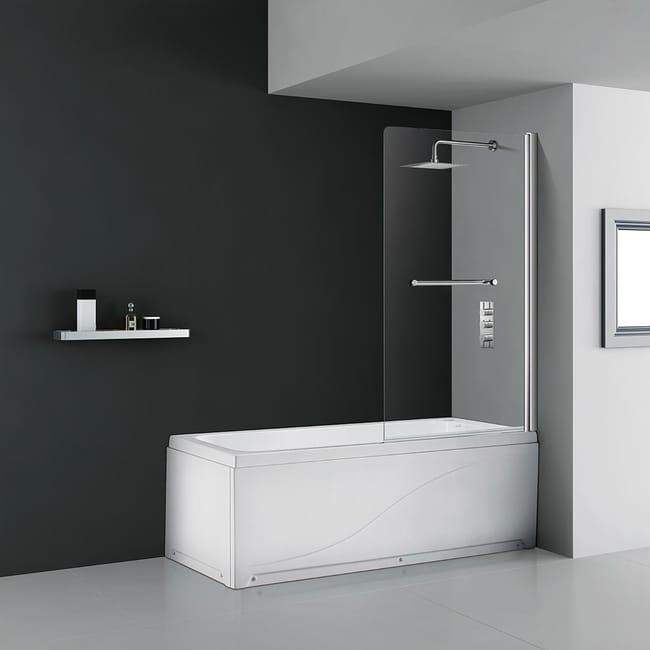 Parete Vasca Squad In Vetro Di Sicurezza 6 Mm Trasparente H 143 Cm Leroy Merlin Ante Per Vasca Da Bagno Leroy Merlin