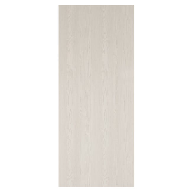 Pannello per porta blindata Notting Hill impiallacciato legno bianco L 90 x H 210 cm, Sp 3 mm - 1