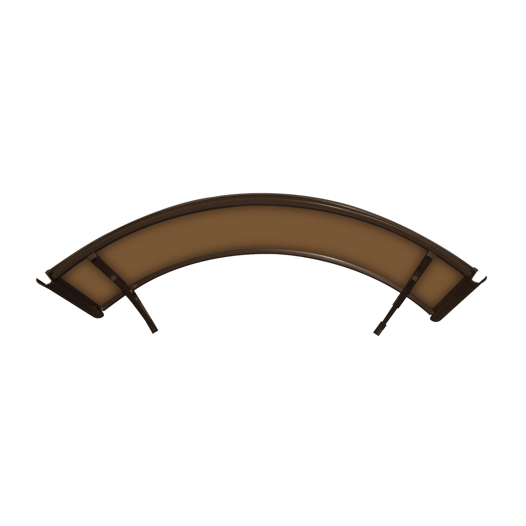 Pensilina Arco in policarbonato marrone L 160 x P 120 cm struttura in alluminio