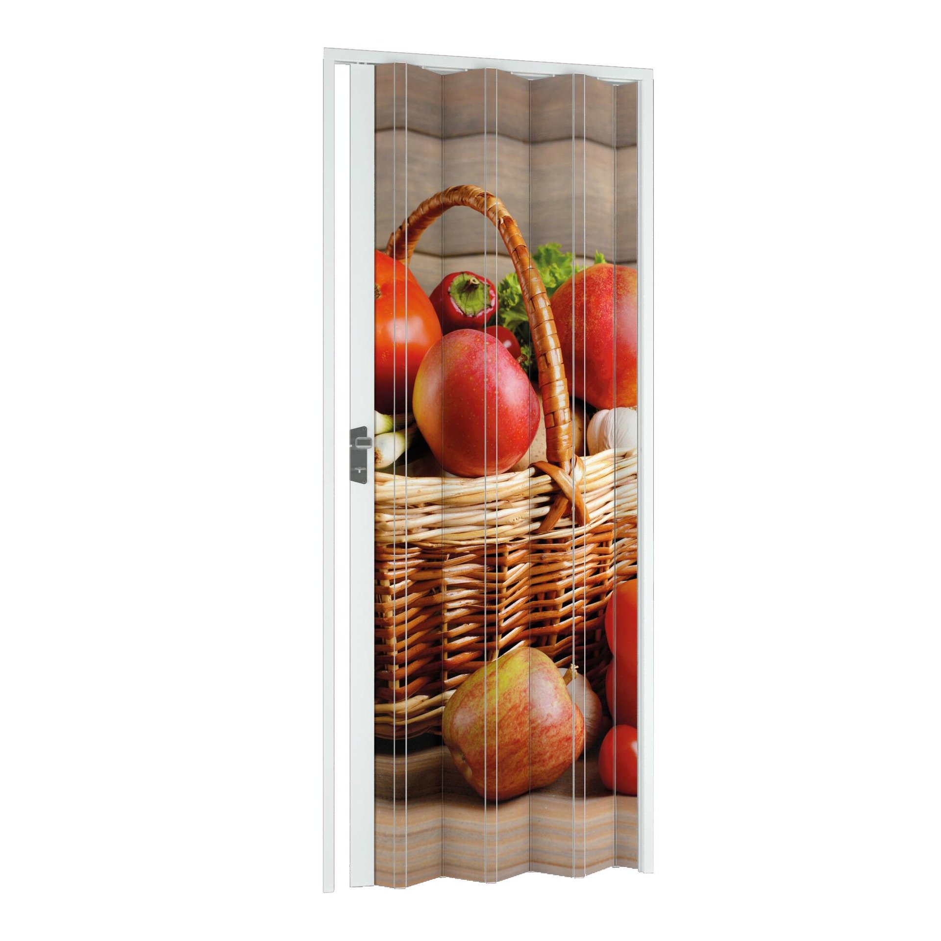 Porta a soffietto Fruit in pvc multicolore L 115 x H 214 cm