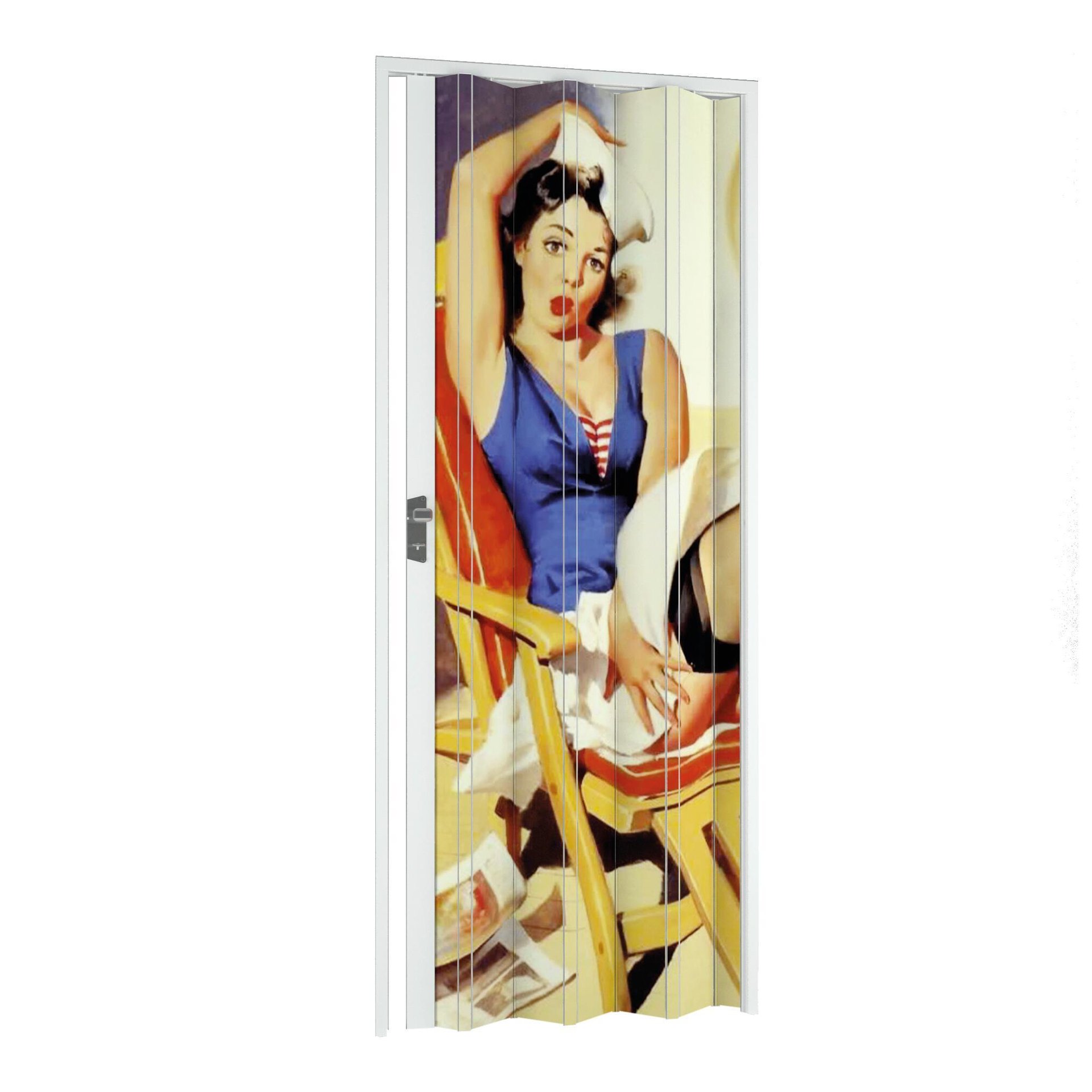 Porta a soffietto Lady in pvc multicolore L 102 x H 214 cm