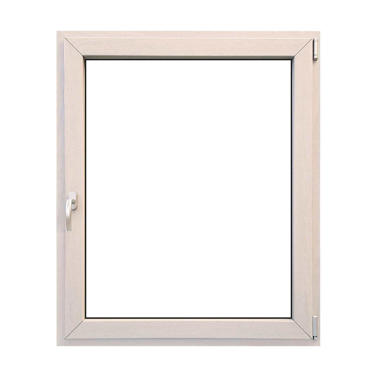 Finestra in legno bianco L 100 x H 120 cm, 1 anta oscillo-battente apertura destra