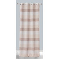 Douceur d'Intérieur Morbidezza di interni, tenda con occhielli 140 x 240 cm, in cotone tinta unita con top ricamato con pompon amaya rosa Douceur d'Intérieur Morbidezza di interni, tenda con occhielli 140 x 240 cm, in cotone tinta unita con top ricamato con pompon amaya rosa