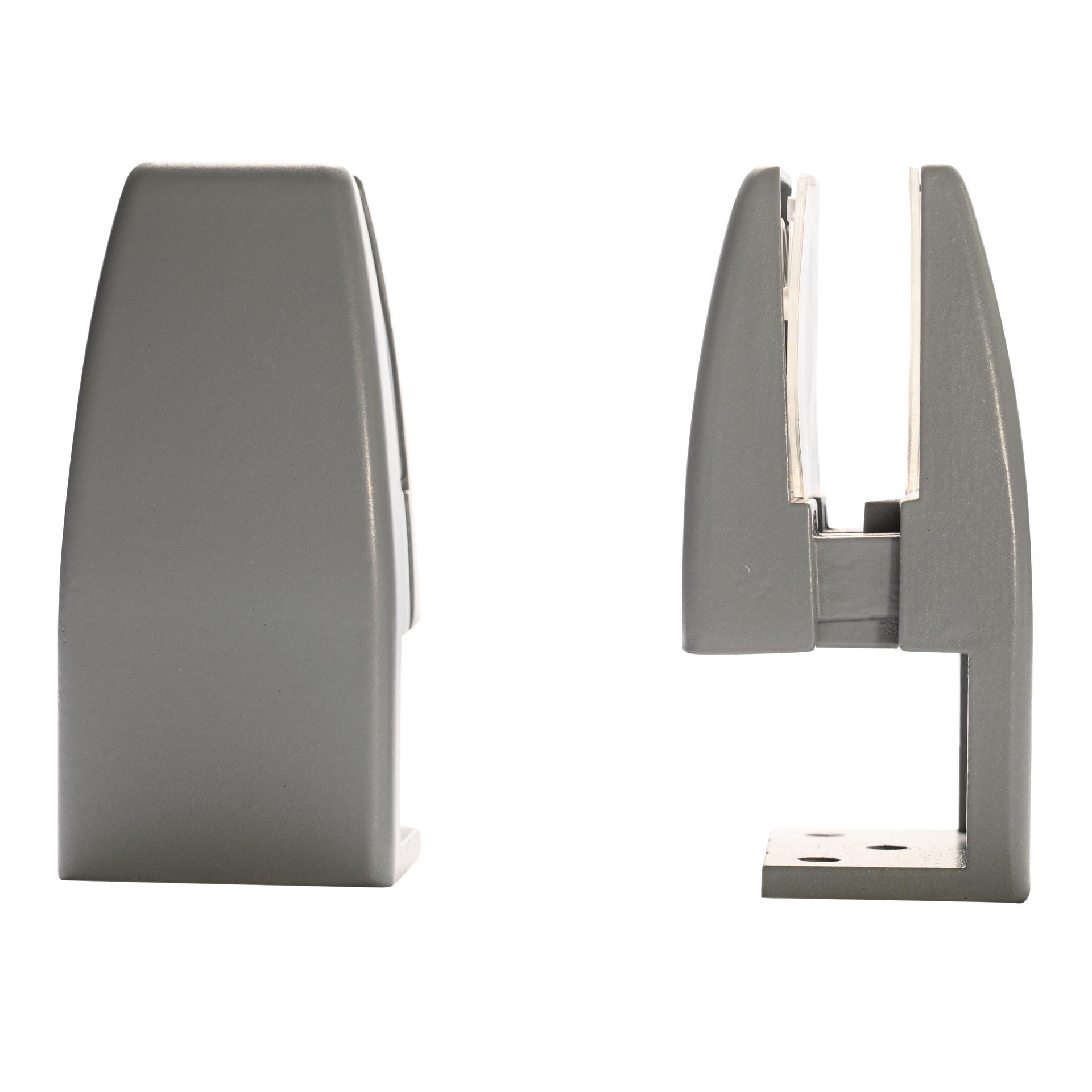 Reggimensola supporto pannelli 4-20 mm L 4 x H 9 x P 20 cm grigio / argento
