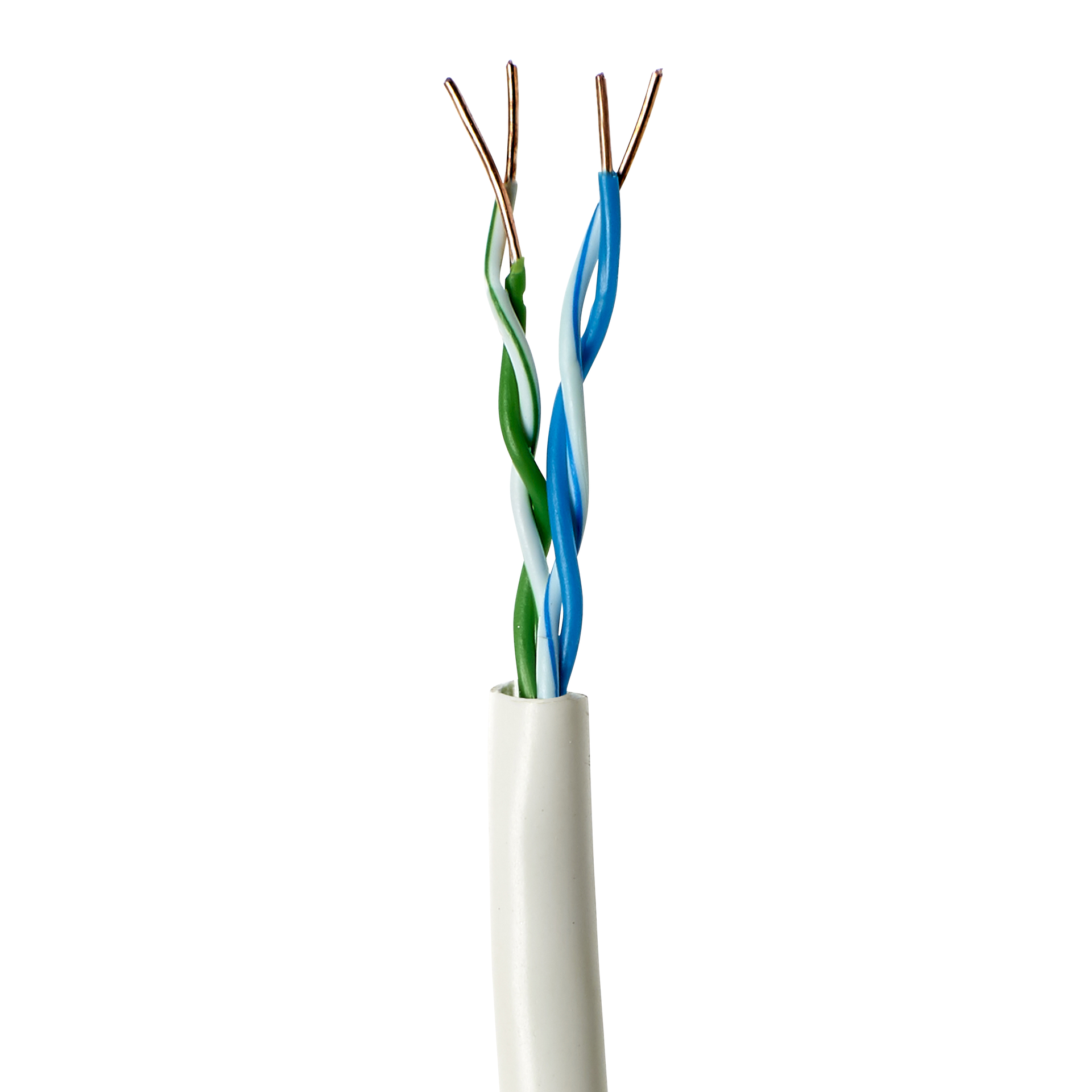 Bulk Hardware BH01491 Cavo Telefonico 10 Metri Bianco - 2 Doppini In CCA Per Casa E Ufficio - 4