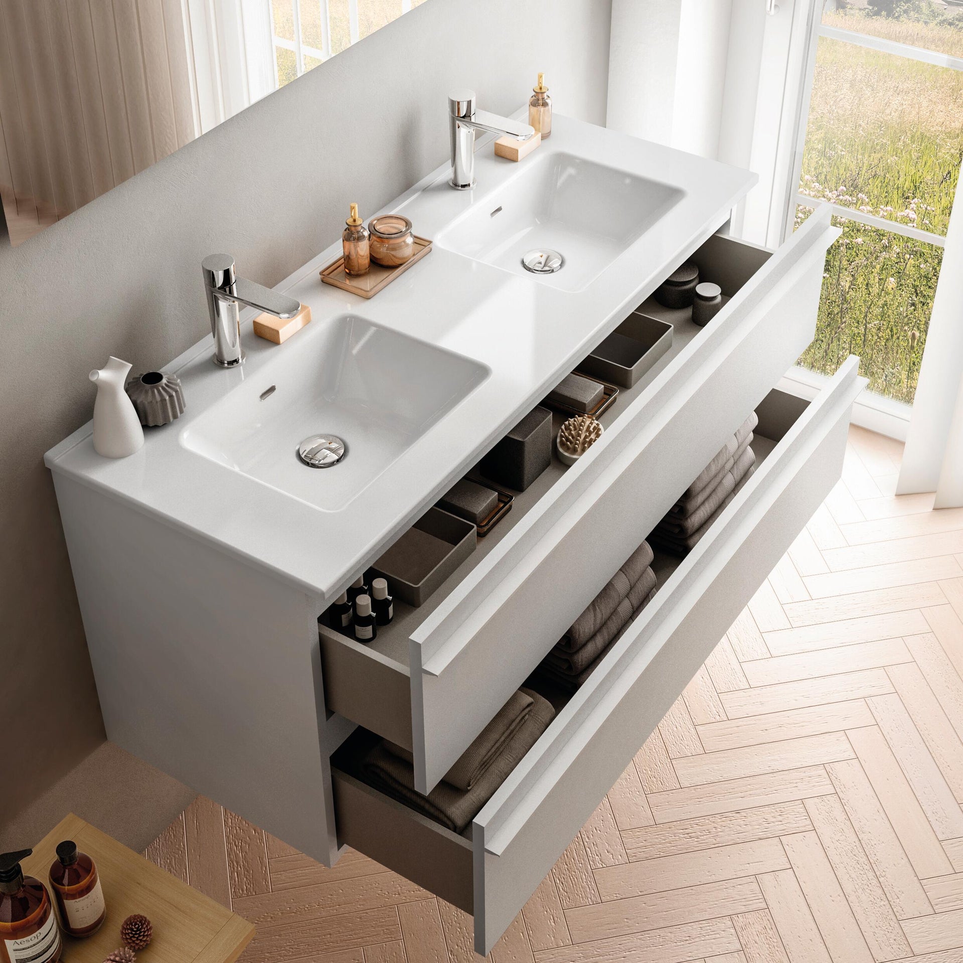 Mobile bagno Linea bianco L 119.5 cm Leroy Merlin